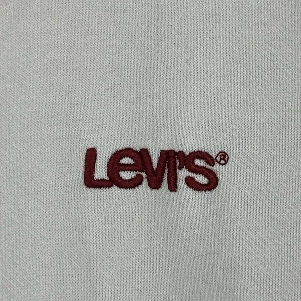 Levis Long Sleeve Pullover Sweatshirt‎ Hoodie Mens Size XL Relaxed Fit Whte Rust